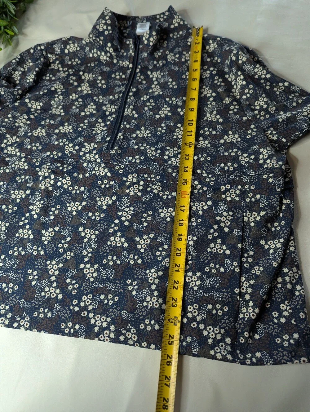 Members Mark Travel Pullover Ditsy Floral Stretchy Size XL